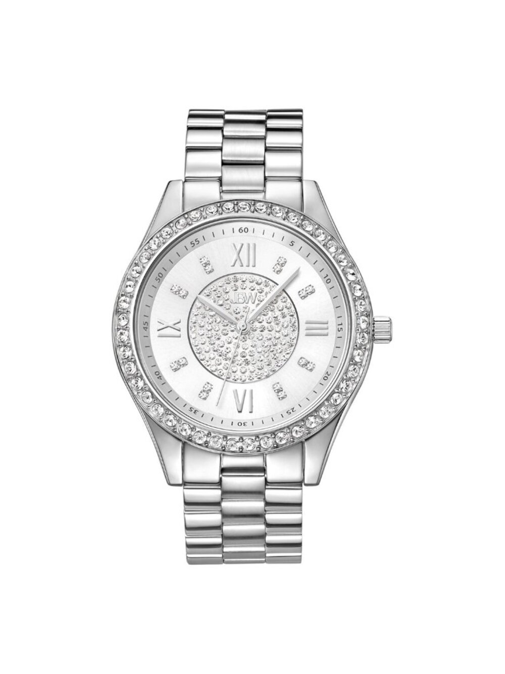 NWT JBW Mondrian Silver Diamond Dial Stainless Steel Ladies Watch